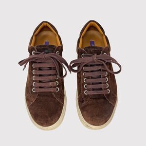 Ralph Lauren Purple Label Womens Shoes Brown Suede Sneakers Size 36 US 6 B